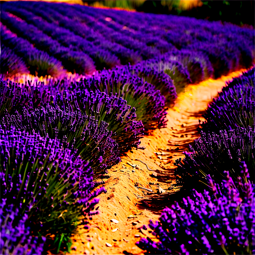 Picturesque Lavender Field Trail Png Qnu42