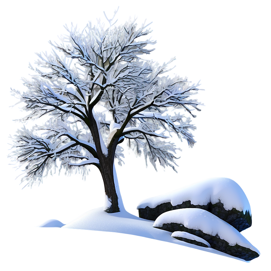 Picturesque Snowy Tree Png Fuv15