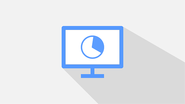 Pie Chart Iconon Monitor PNG with transparent background