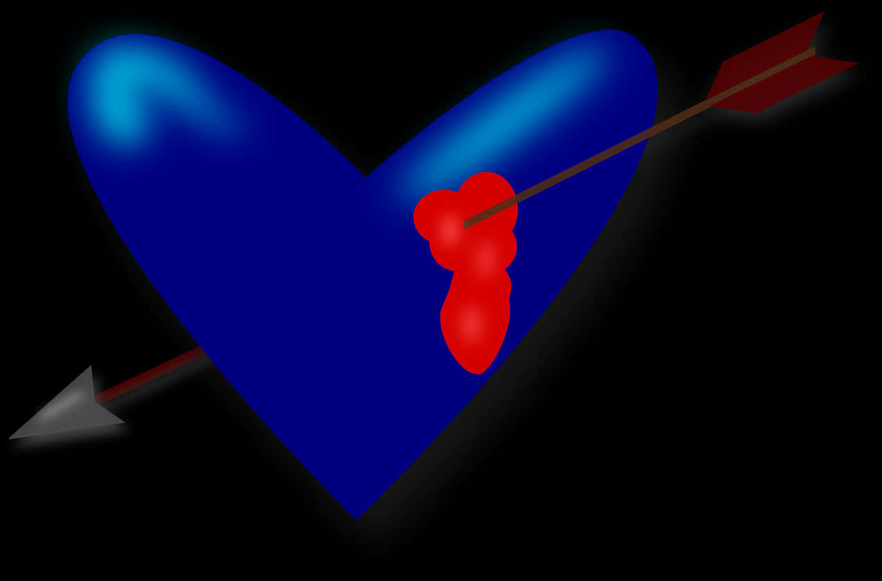 Heart Love Valentine Arrow Png Image - Love Break Heart Blood