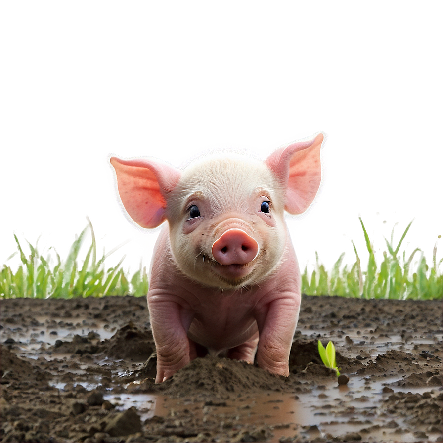 Piglet in Mud PNG 06202024 PNG with transparent background