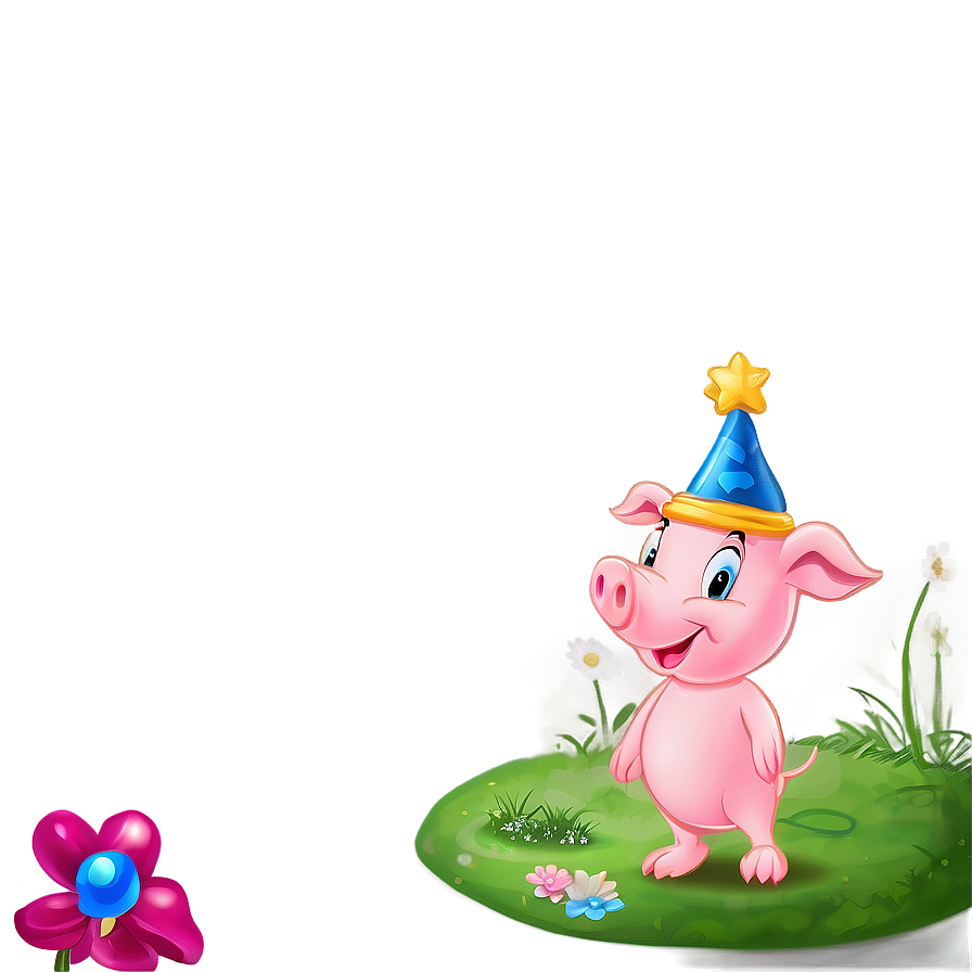 Piglet With Hat Png Edt