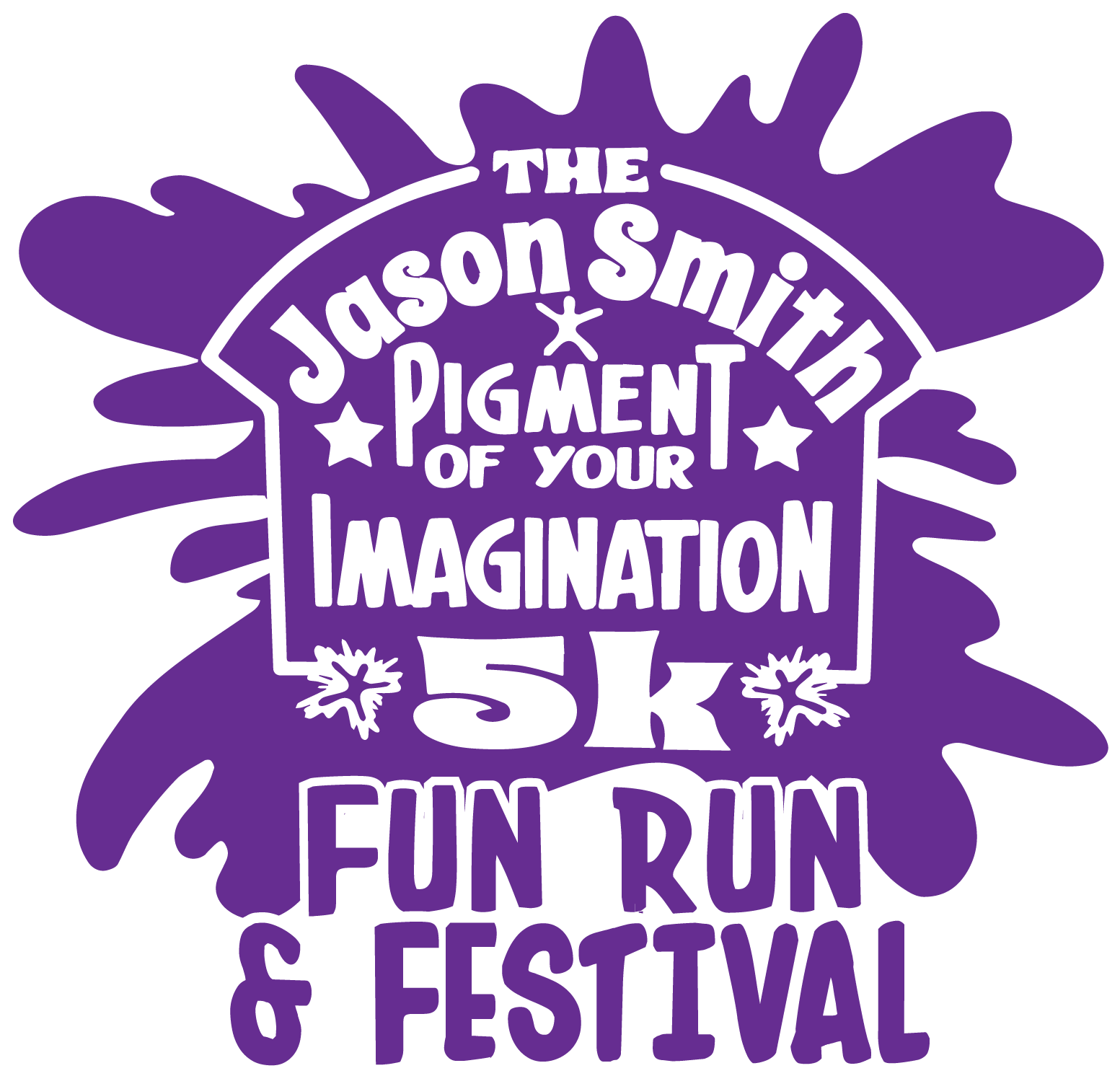 Pigment Imagination5 K Fun Run Festival Logo PNG with transparent background