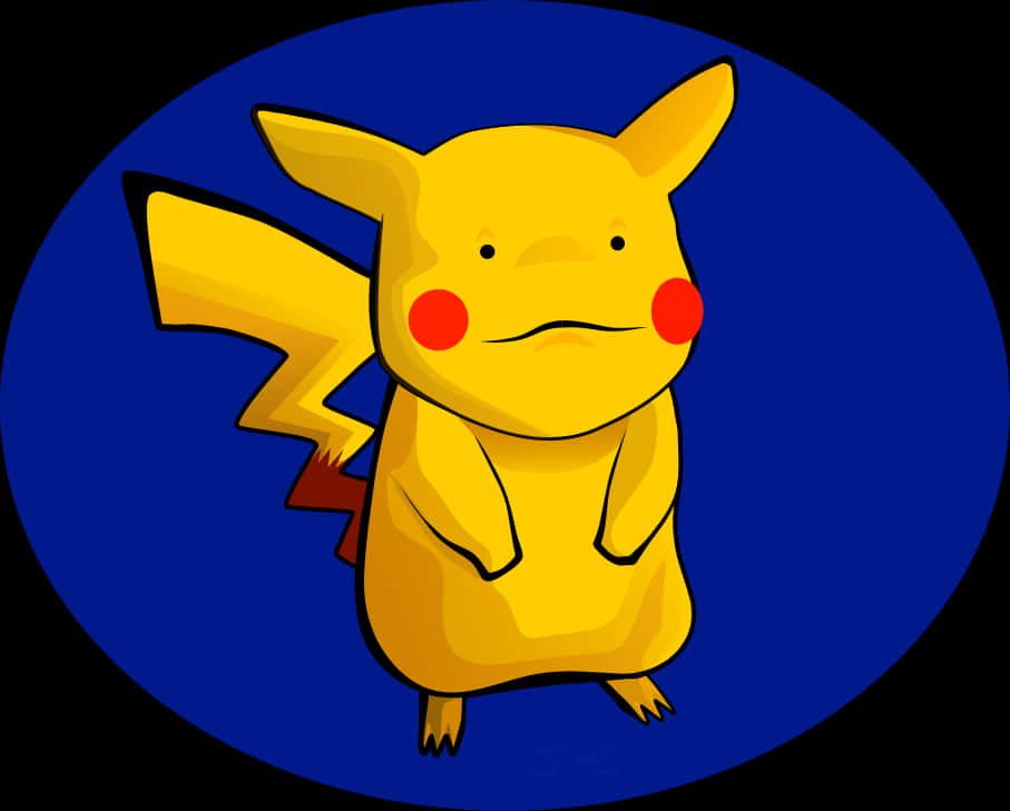 Pikachu_ Blue_ Background_ Vector_ Art