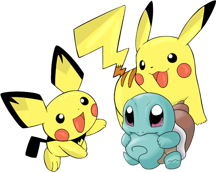 Pikachu Get's Gorochu To Compete With Blastoise And - Pichu With Pikachu, HD Png Download PNG with transparent background
