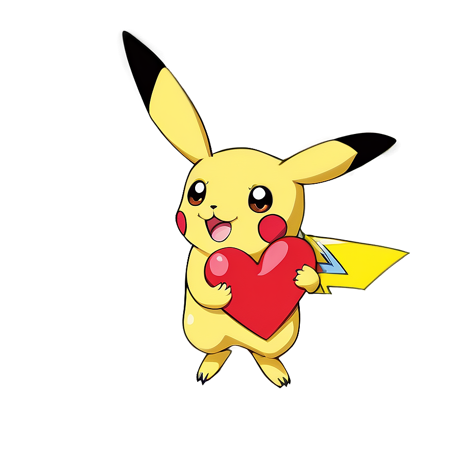 Pikachu Love Heart PNG etx43 PNG with transparent background