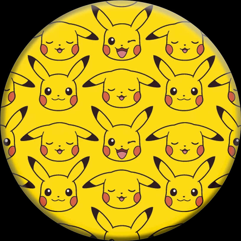 Pikachu Pattern Yellow Background