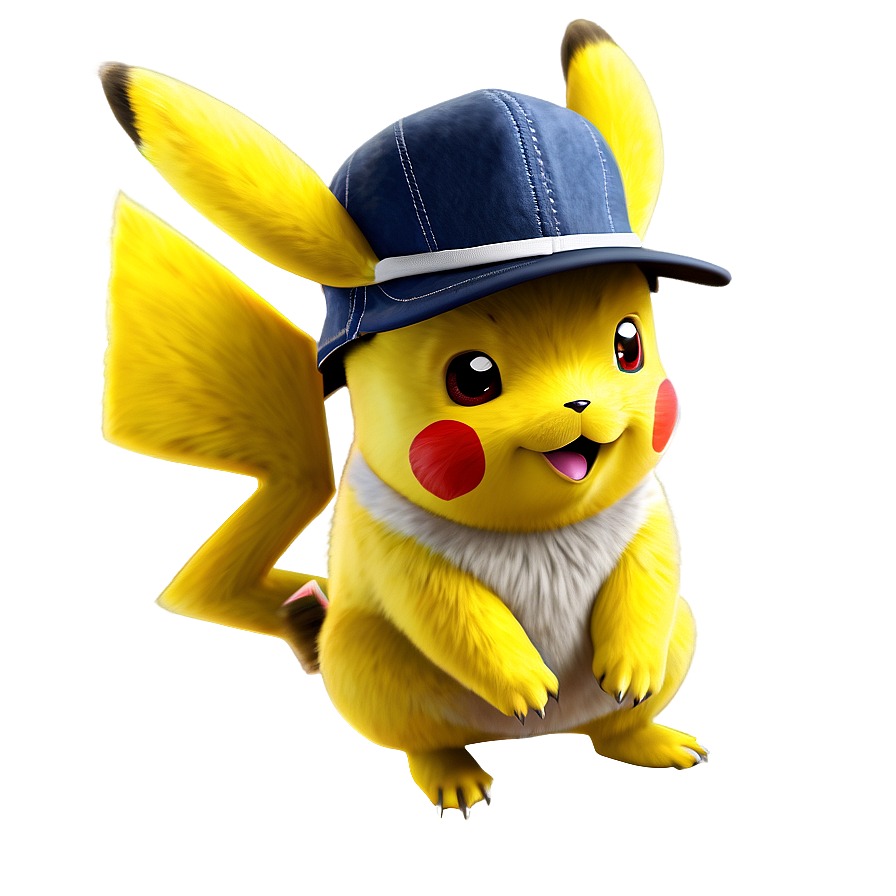 Pikachu with Hat PNG joh PNG with transparent background