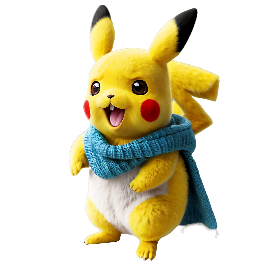 Pikachu with Scarf PNG fqb17 PNG with transparent background