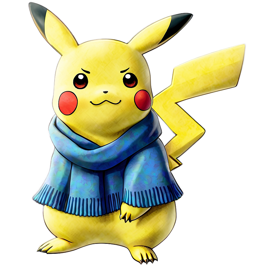 Pikachu with Scarf PNG jsi49 PNG with transparent background