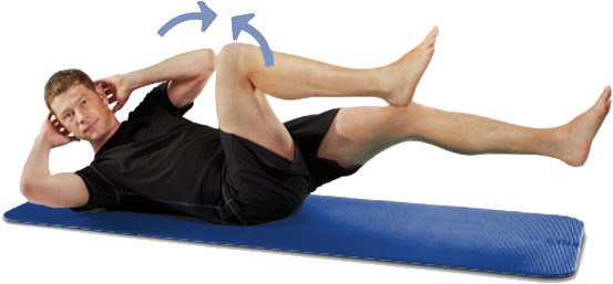 Pilates Bicycle Exercise Demonstration PNG with transparent background