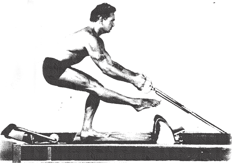 Pilates_ Reformer_ Exercise PNG with transparent background