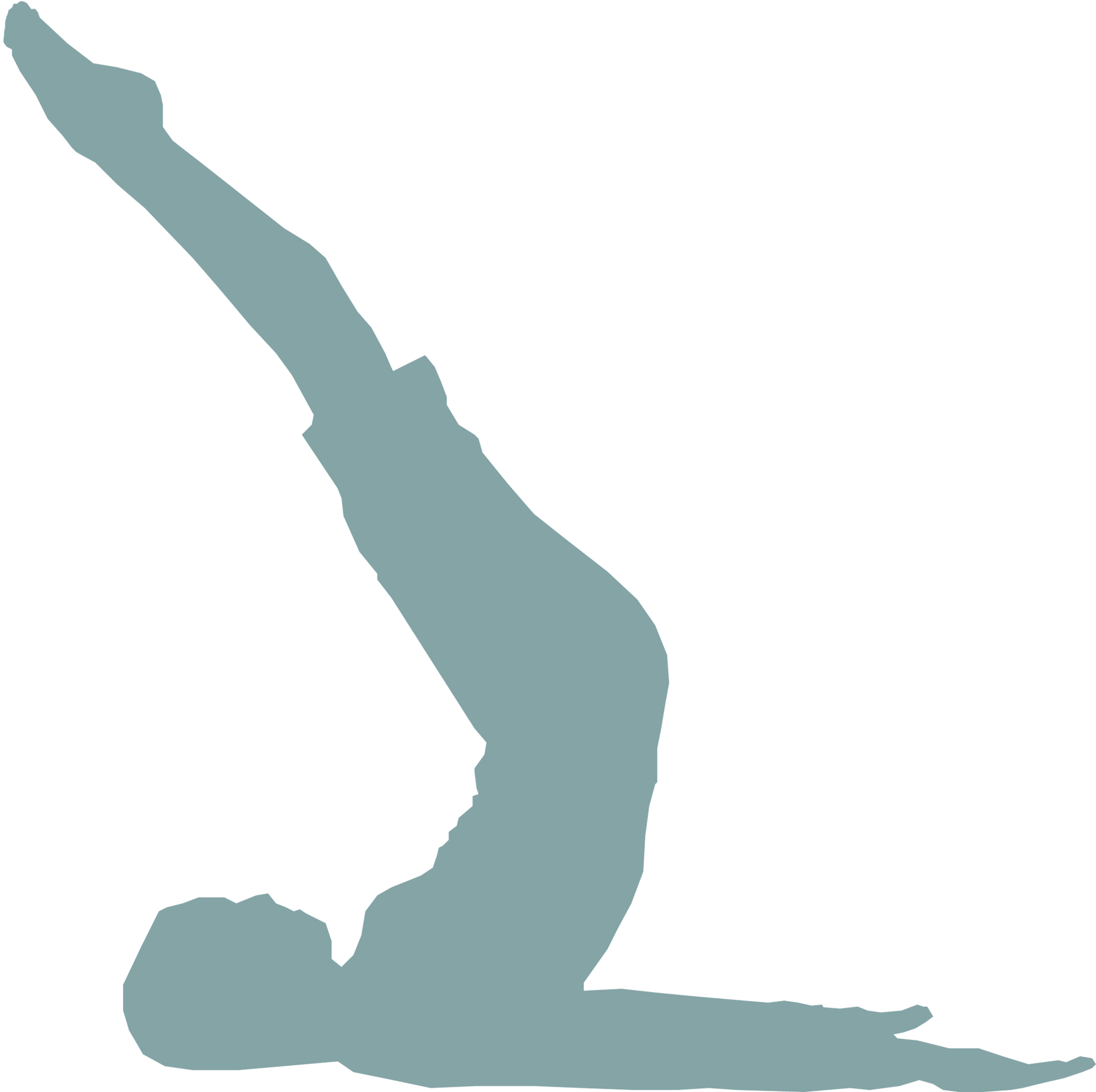 Pilates Roll Up Exercise Silhouette PNG with transparent background