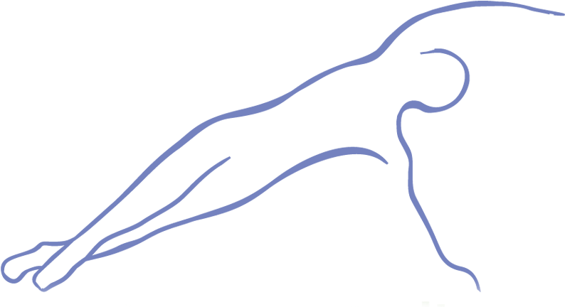 Pilates Side Plank Line Drawing PNG with transparent background