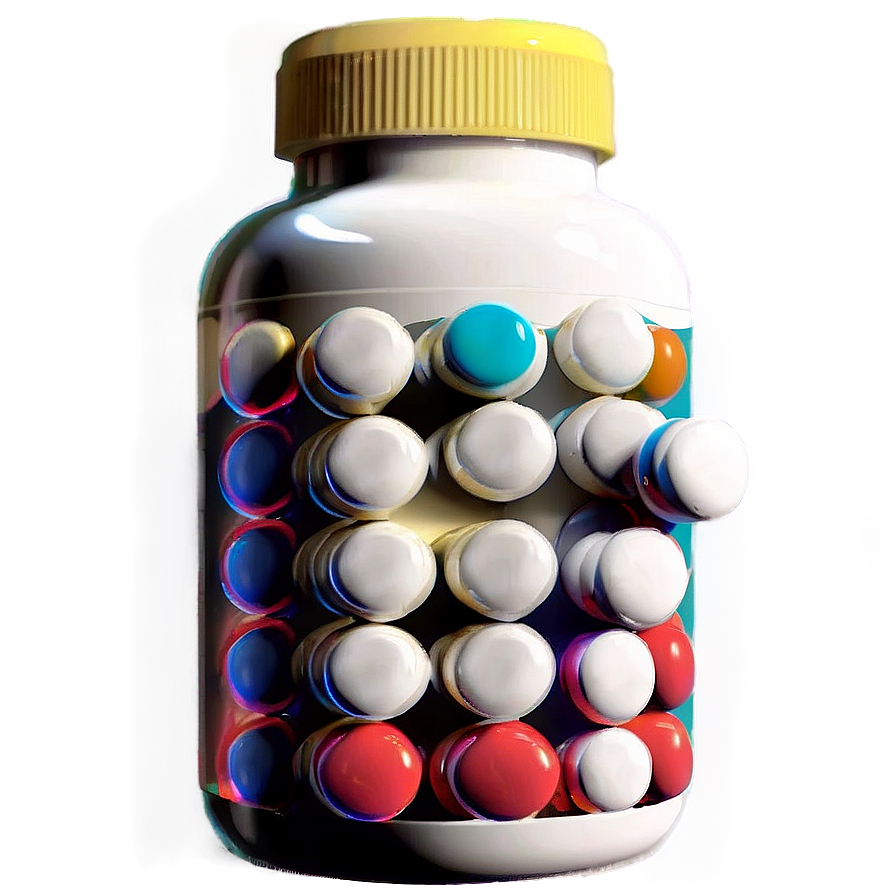 Pill Bottle Side View Png 20