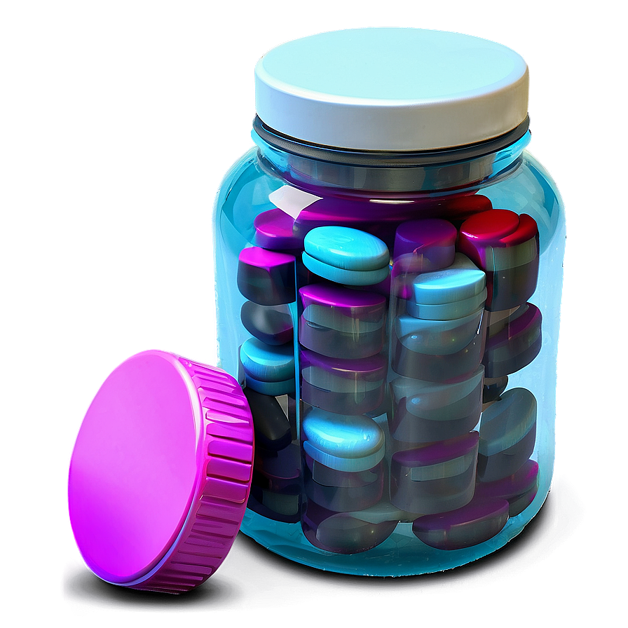 Pill Bottle With Childproof Cap Png 05252024