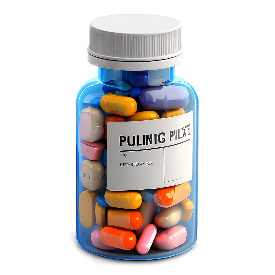 Pill Bottle With Label Png 64