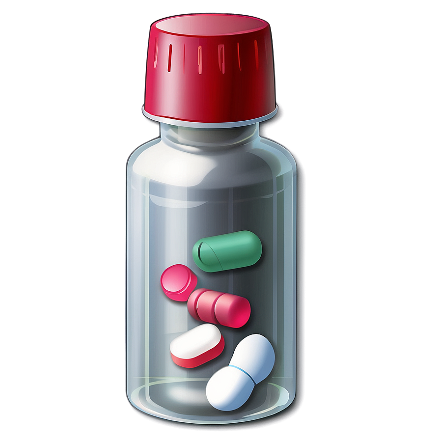 Pill Bottle With Liquid Png 05252024