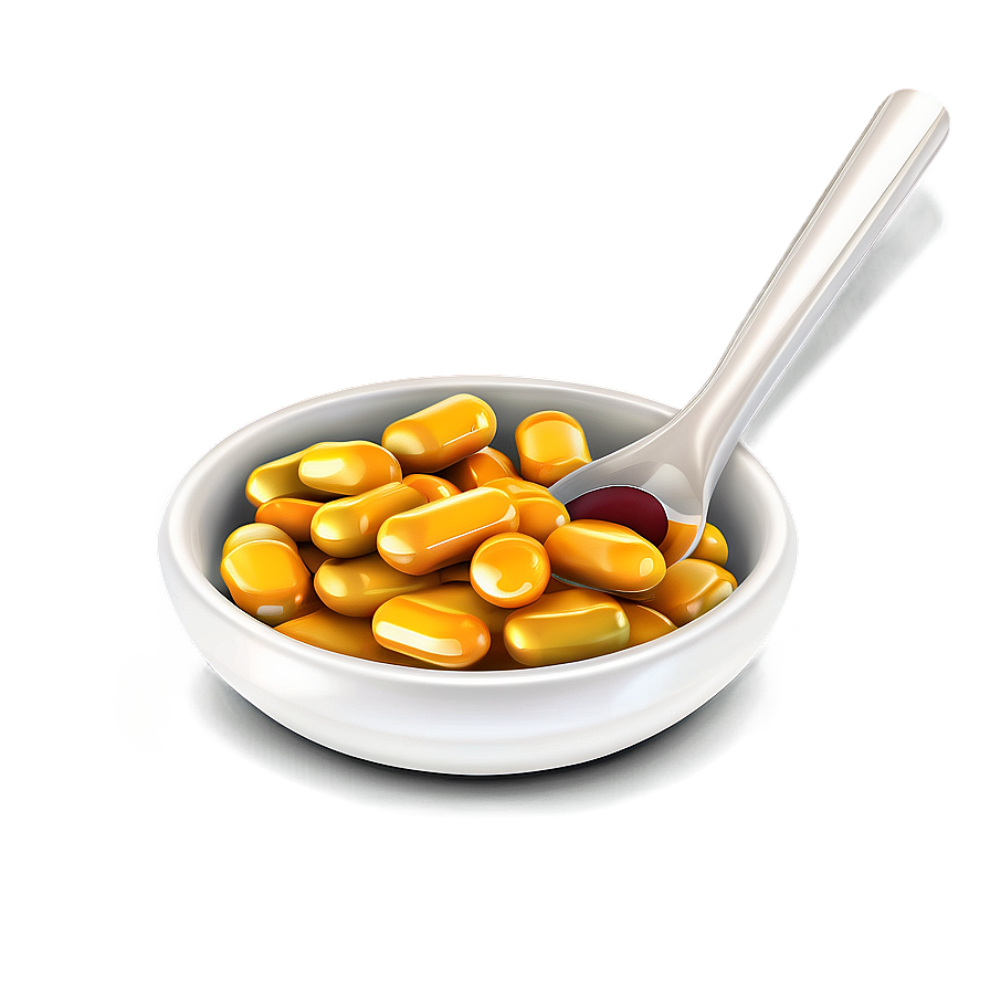 Pill Bottle With Spoon Png 15