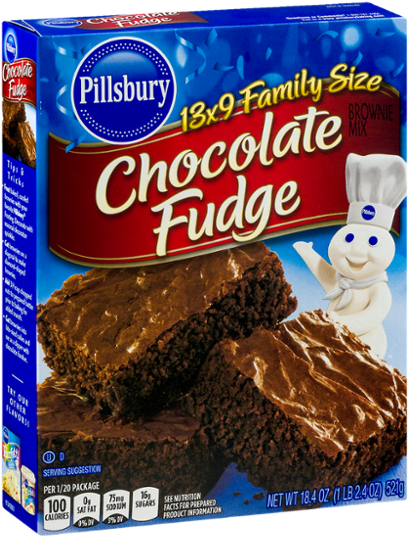 Pillsbury Chocolate Fudge Brownie Mix Box