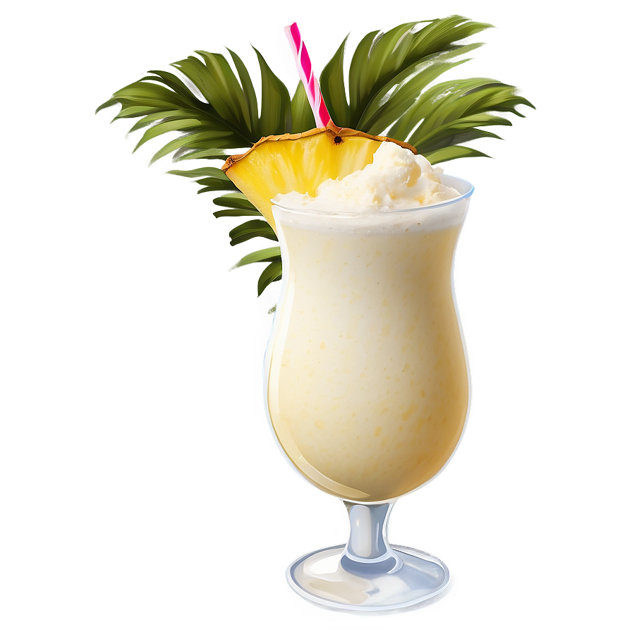 Pina Colada Cocktail Art Png Baf