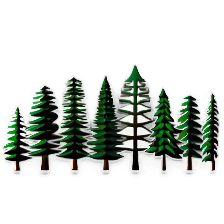 Pine Forest Mountain Clipart Png Hur