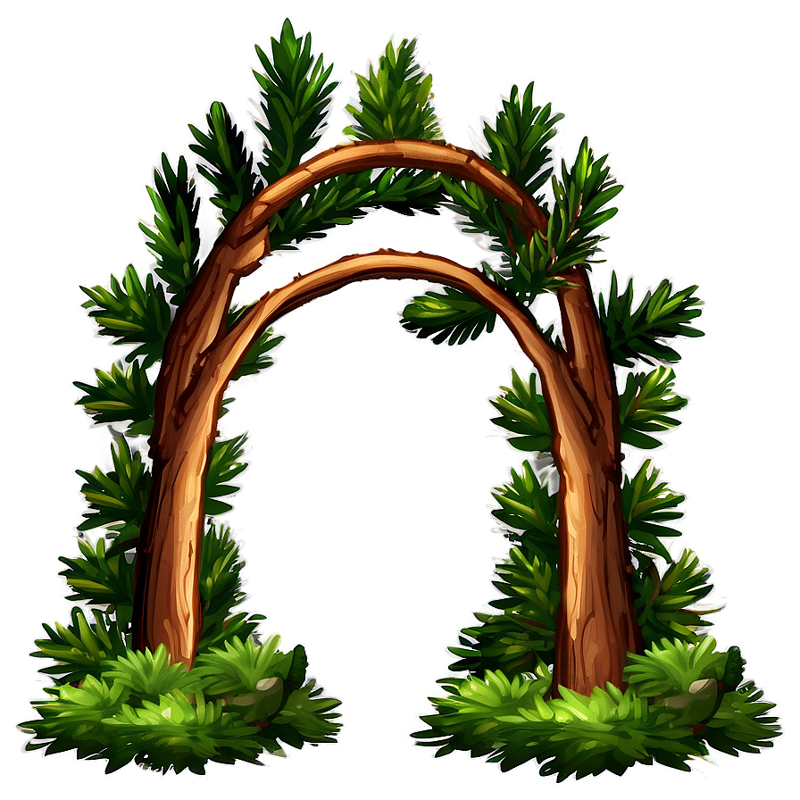 Pine Tree Archway Path PNG 93 PNG with transparent background