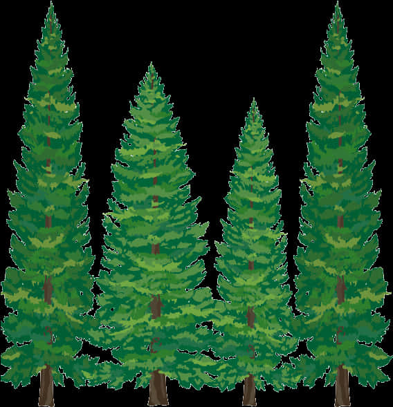 Pine_ Tree_ Collection_ Vector PNG image with a transparent background, free high-resolution download