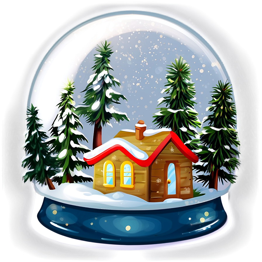Pine Tree Snow Globe PNG clq PNG with transparent background