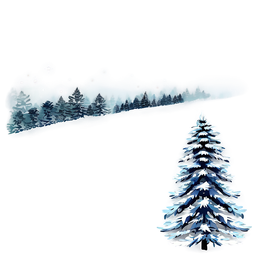Pine Tree Starry Night PNG 06132024 PNG with transparent background