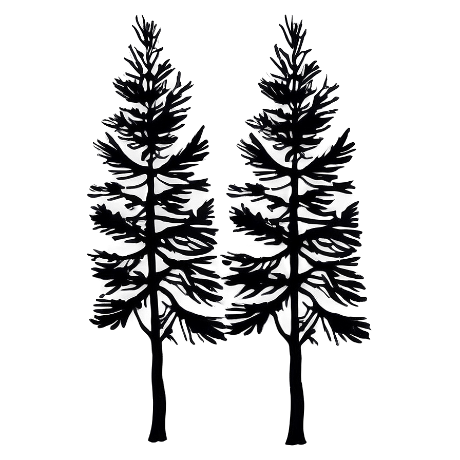 Pine Trees Silhouette PNG 05252024 PNG image with a transparent background, free high-resolution download