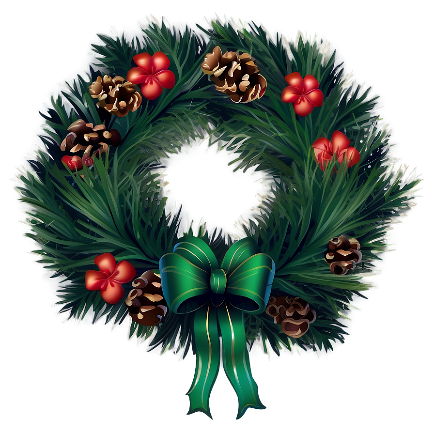 Pine Wreath PNG 05232024 PNG image with a transparent background, free high-resolution download