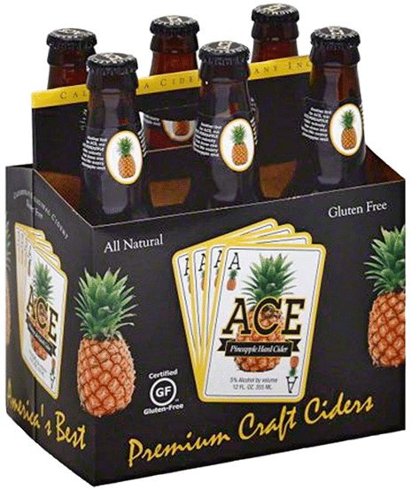 Pineapple Honey Craft Cider Pack PNG with transparent background
