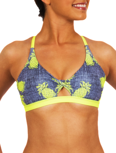 Pineapple Express Bikini Twist Top - Bikini PNG image with a transparent background, free high-resolution download