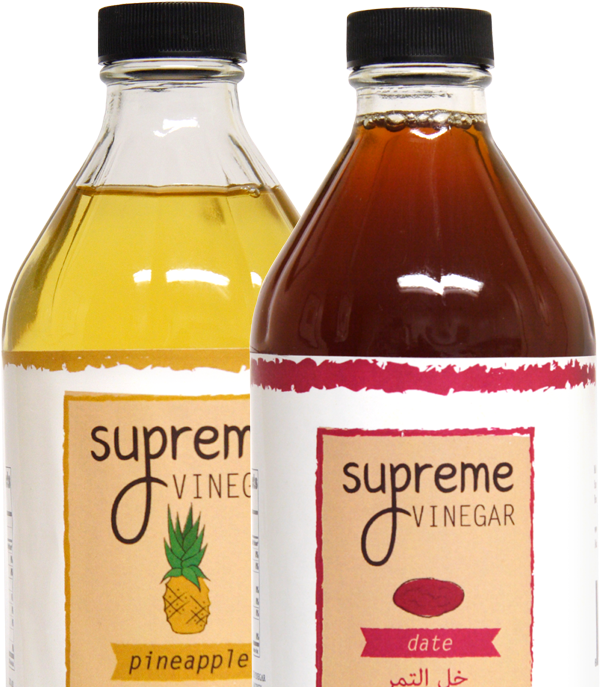 Pineappleand Date Vinegar Bottles PNG with transparent background
