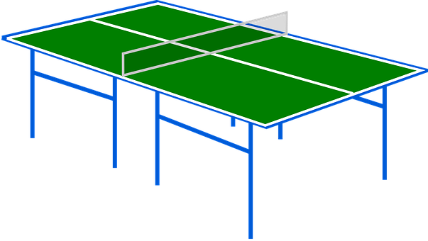 Ping Pong Table Vector Illustration PNG with transparent background