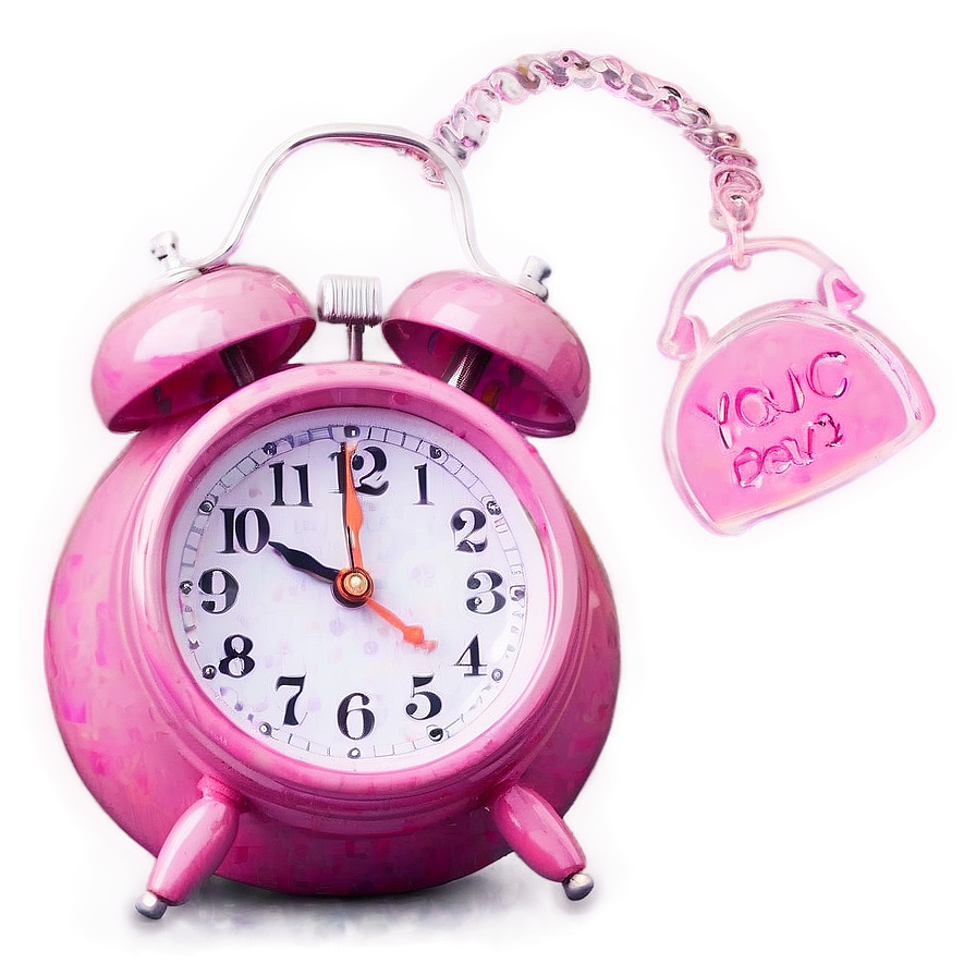 Pink Alarm Clock Png 57