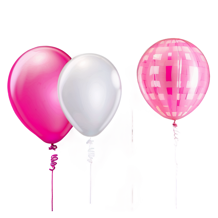 Pink And White Balloons Mix Png Dcr28