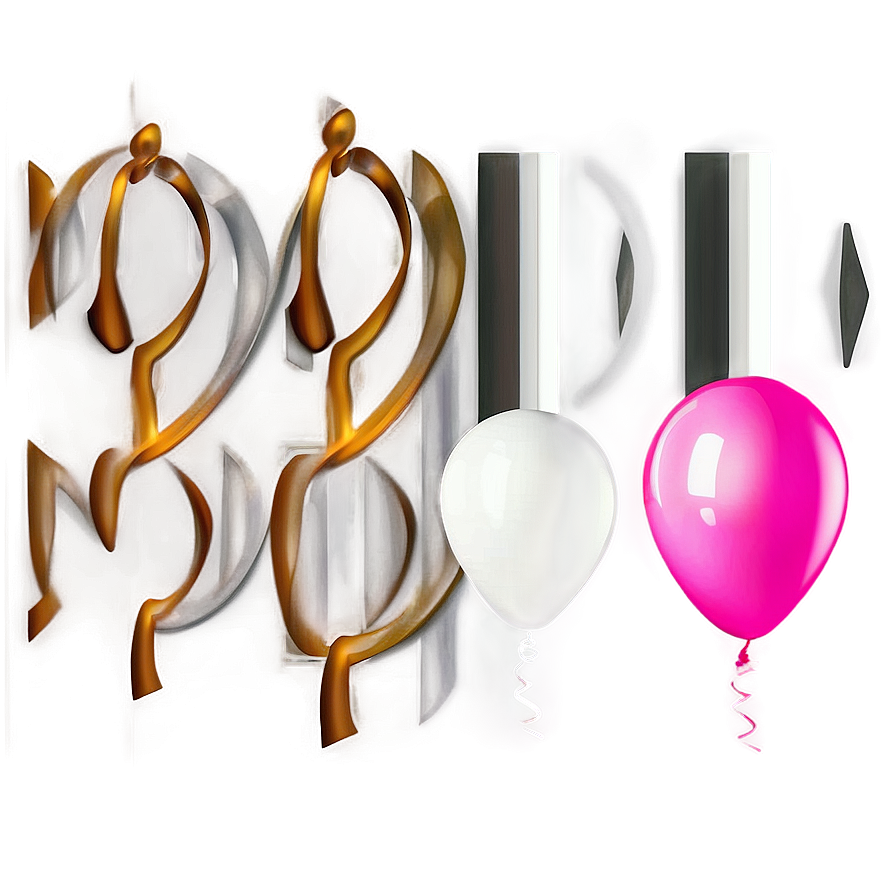 Pink And White Balloons Mix Png Qpi