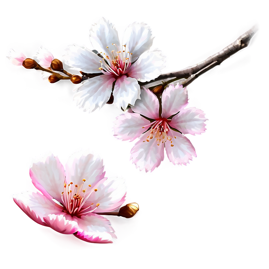 Pink And White Sakura Png 80