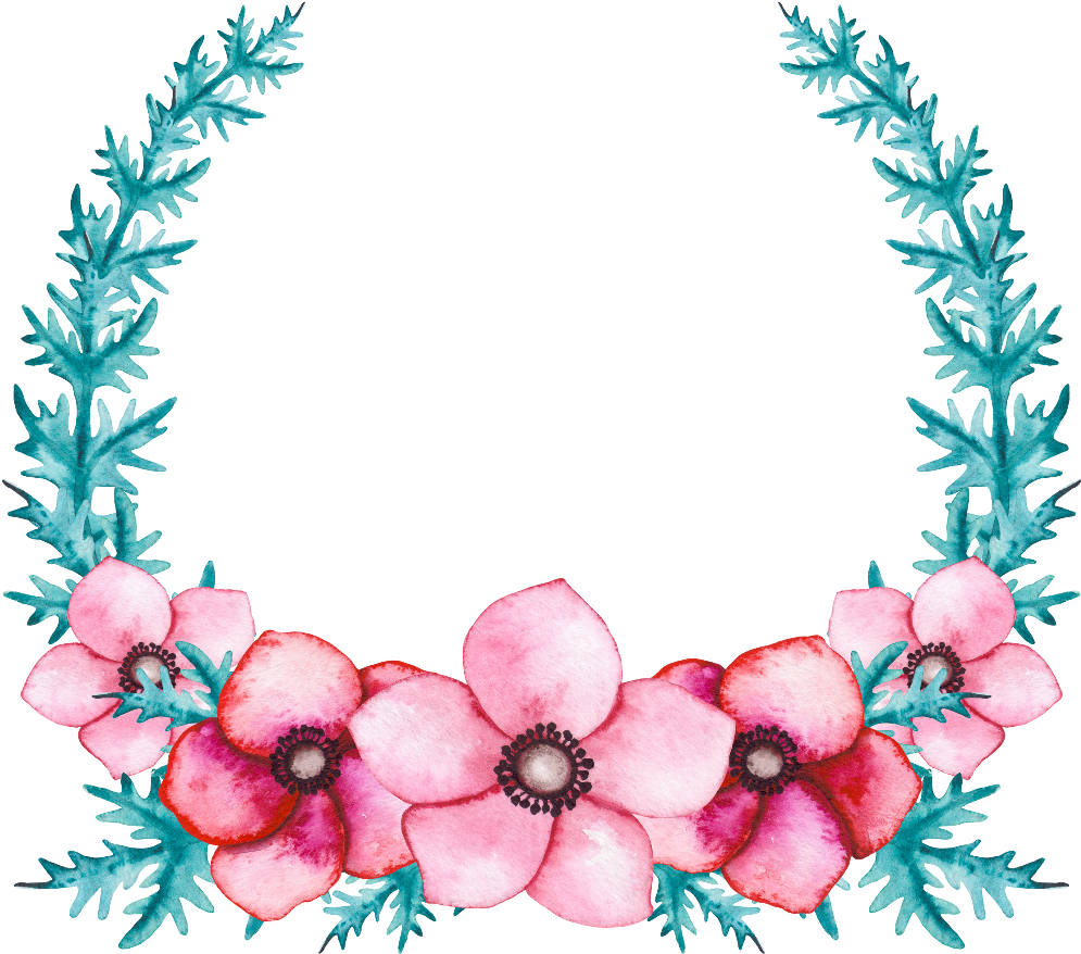 Pink_ Anemone_ Flower_ Wreath