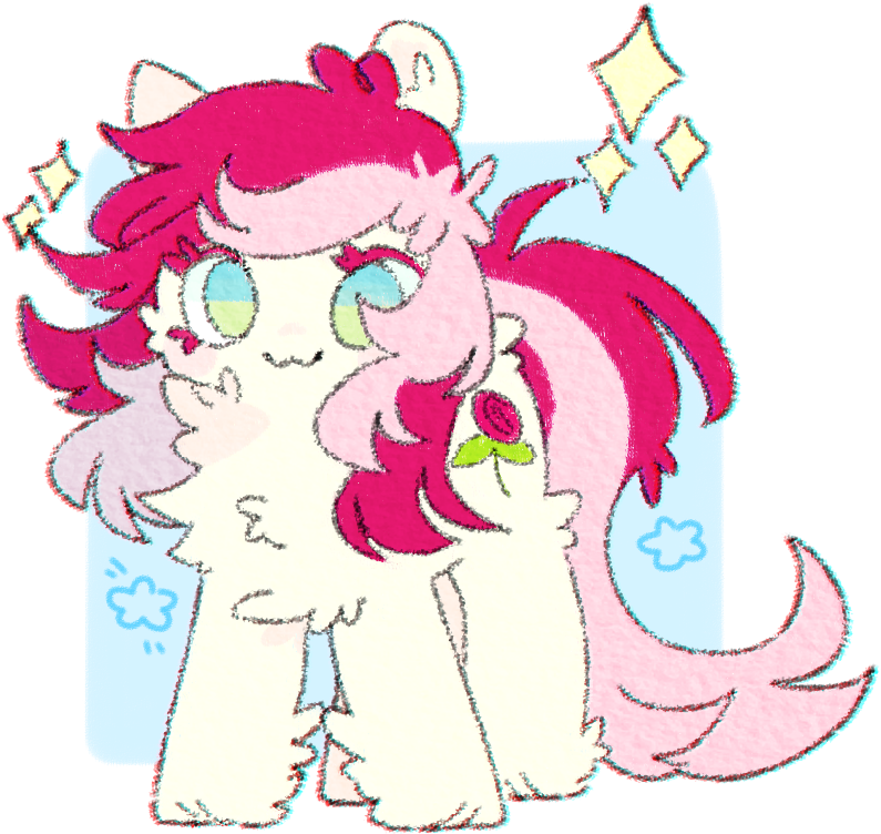 Pink_ Anime_ Style_ Fluffy_ Creature