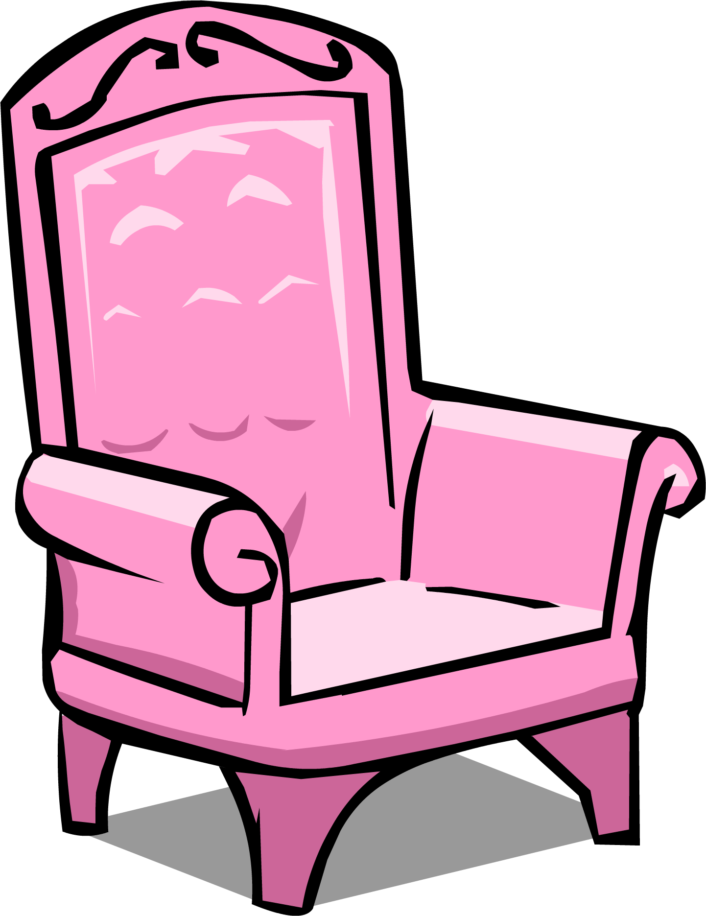 Pink Armchair Cartoon