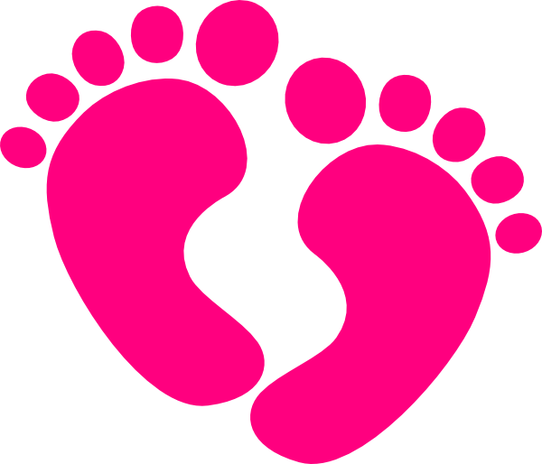 Pink Baby Footprints Graphic