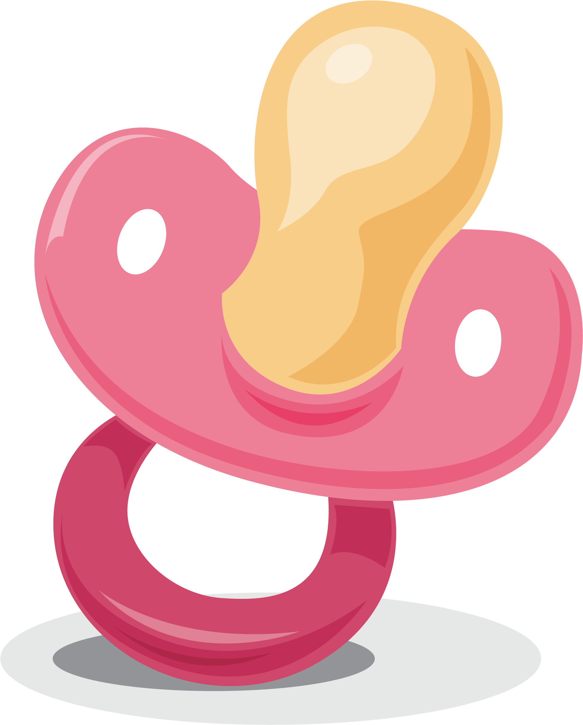 Pink Baby Pacifier Illustration