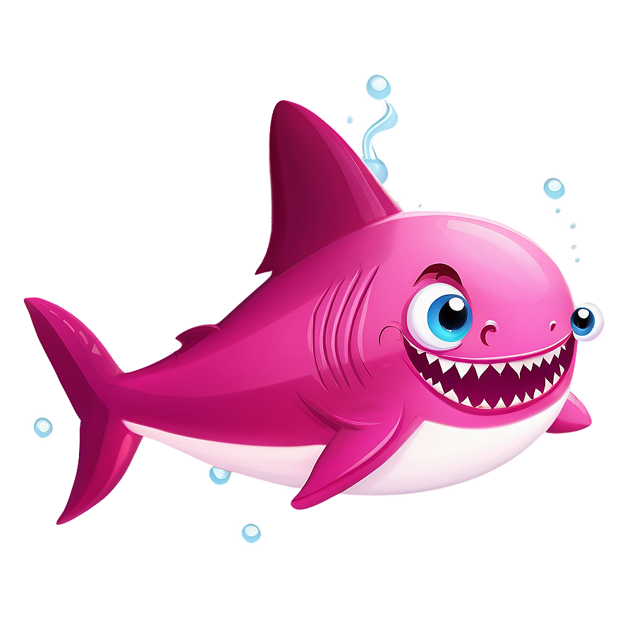 Pink Baby Shark Nursery Rhyme Illustration Png Ceu29