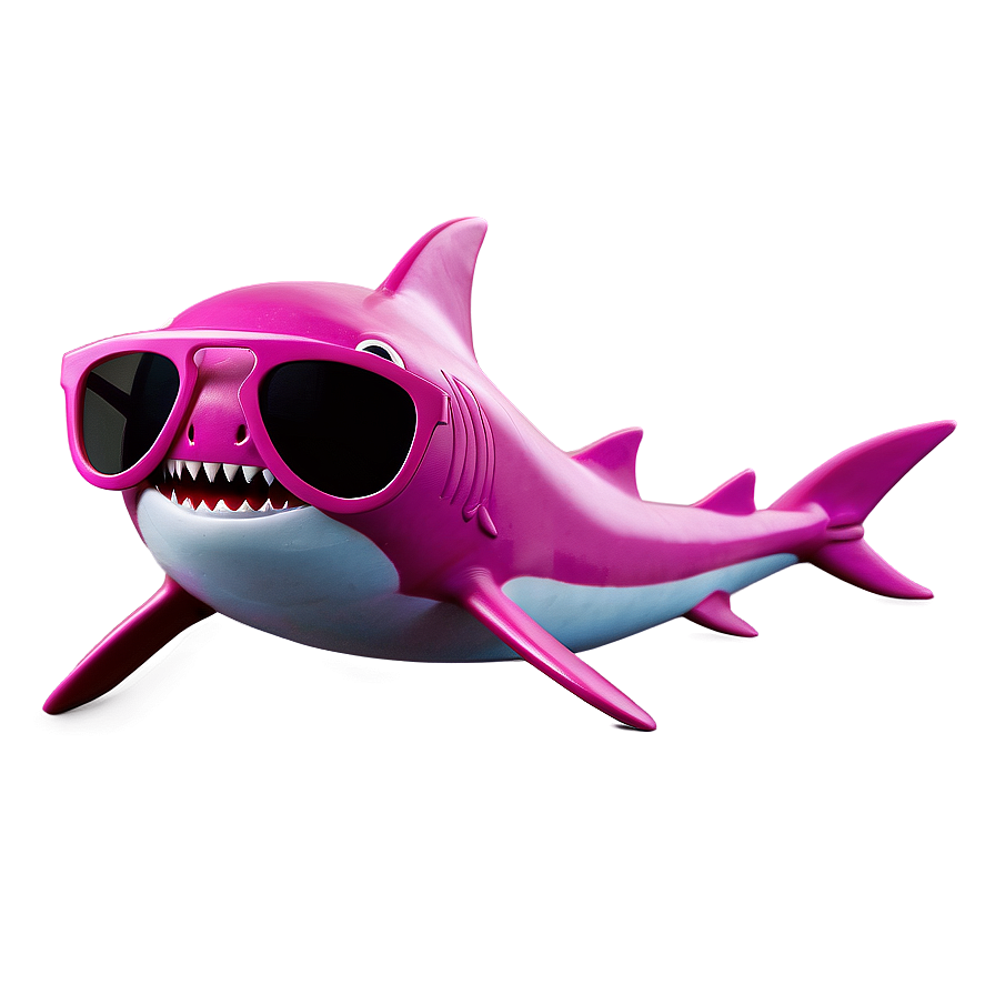 Pink Baby Shark With Sunglasses Png Ydj76