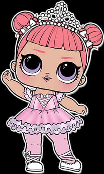 Pink Ballerina L O L Doll