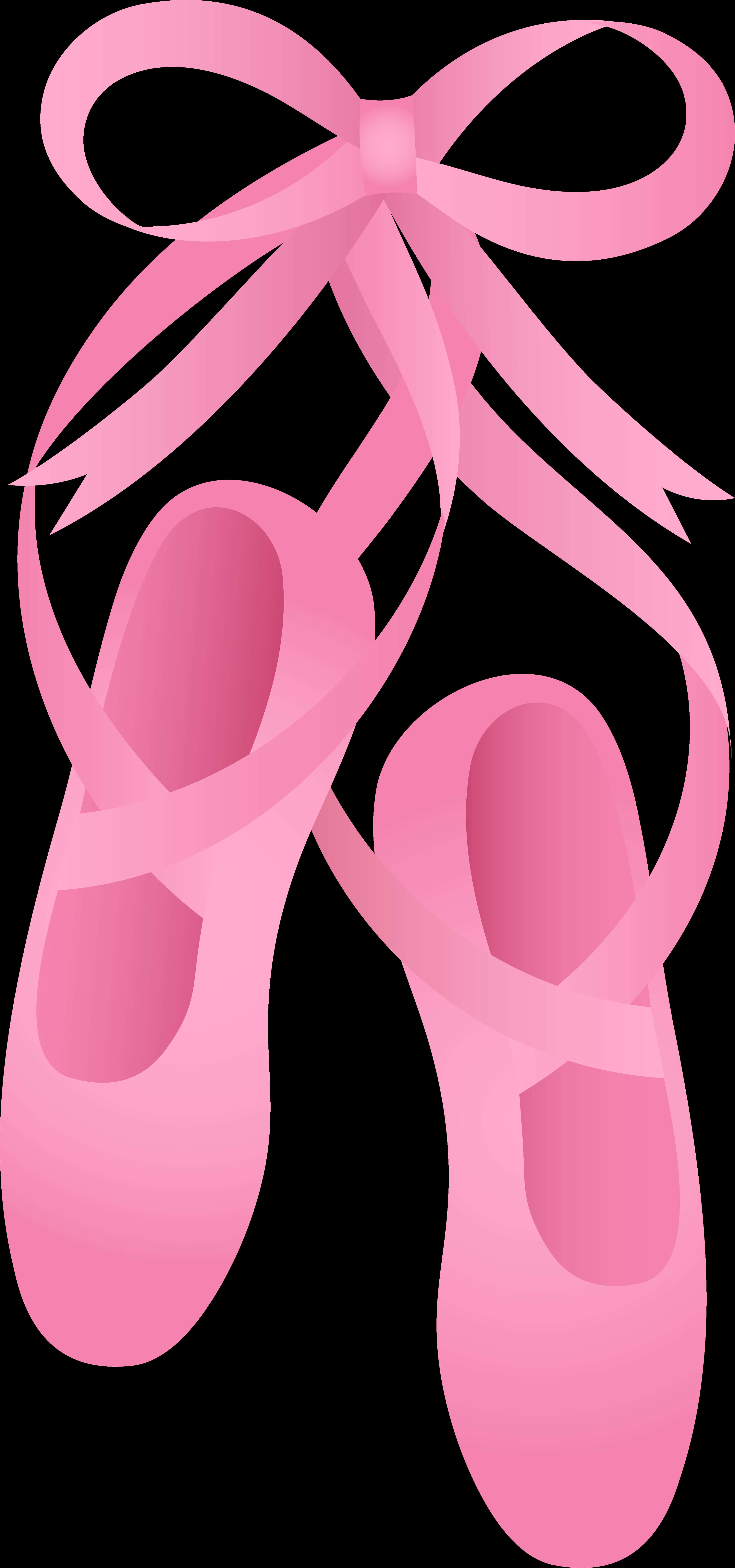 Pink Ballet Shoes Illustration