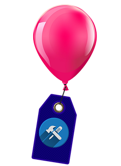 Pink Balloon With Tag Icon